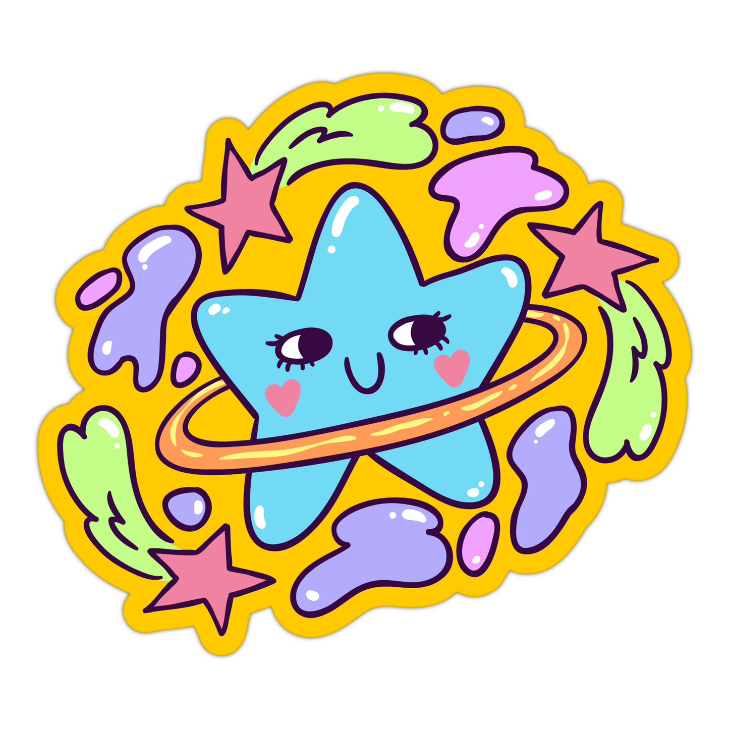 Dancing Star Galaxy and friends Sticker
