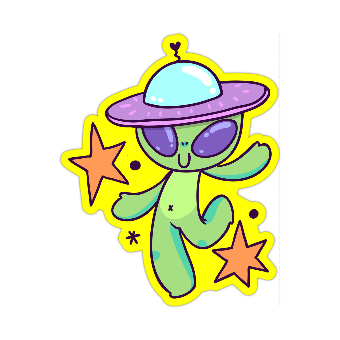 Alien Galaxy and friends Sticker