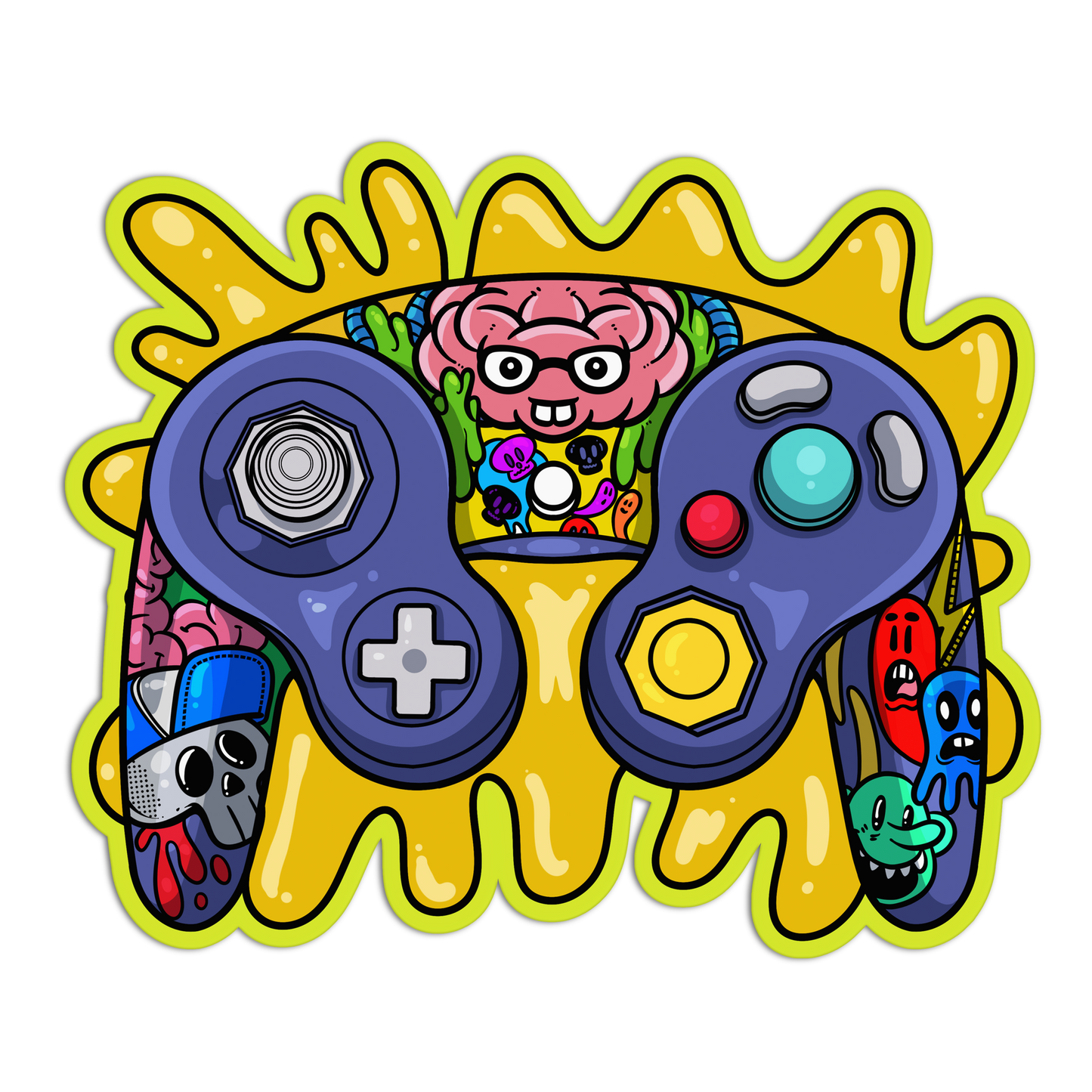 Purple Pad Gamer Stickers