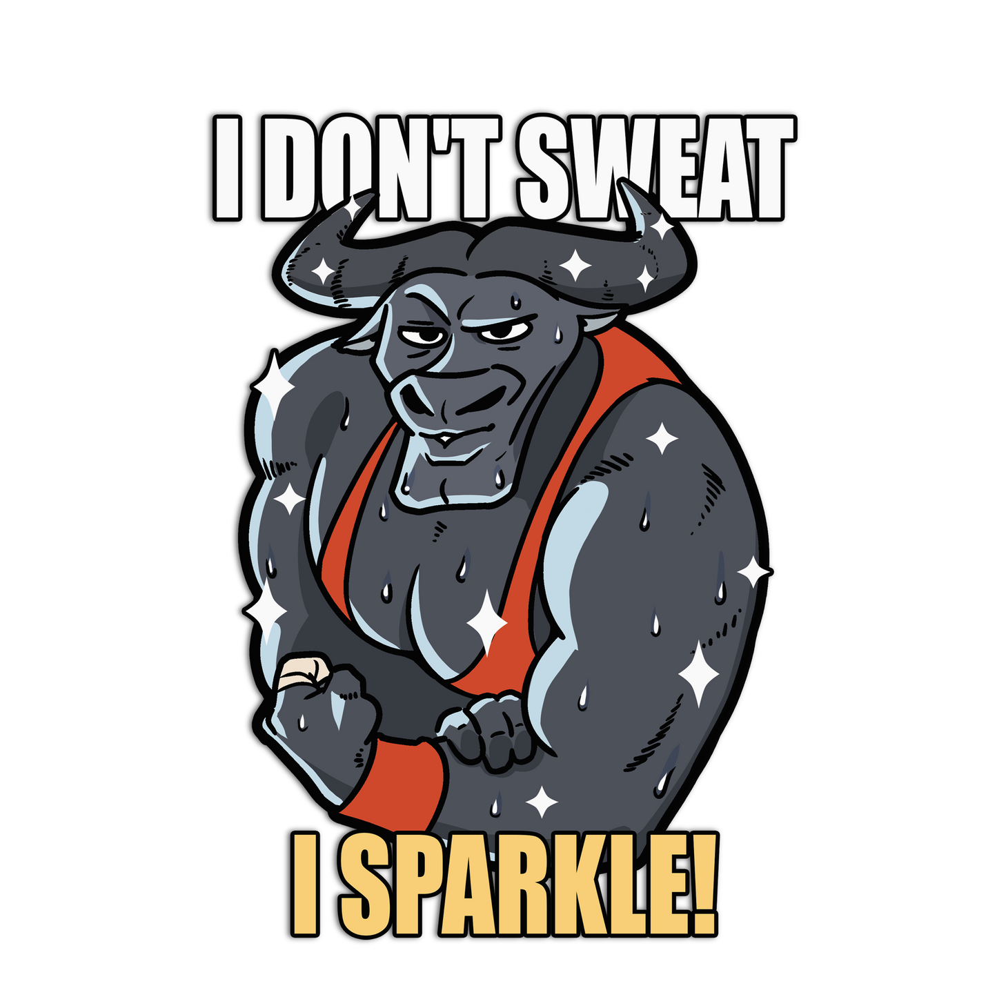 Sparkling Bull Gym Animal Stickers