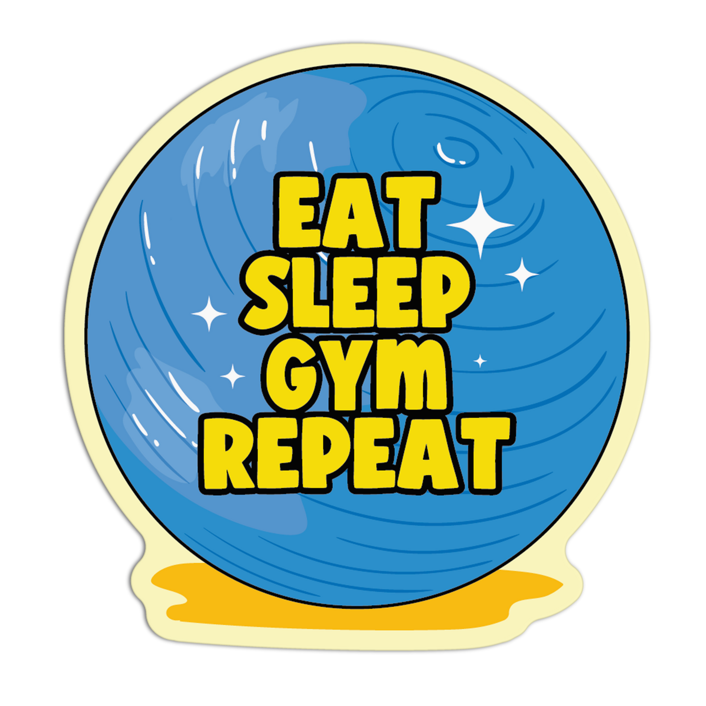 Eat Sleep Gym Repeat Gym Sticker