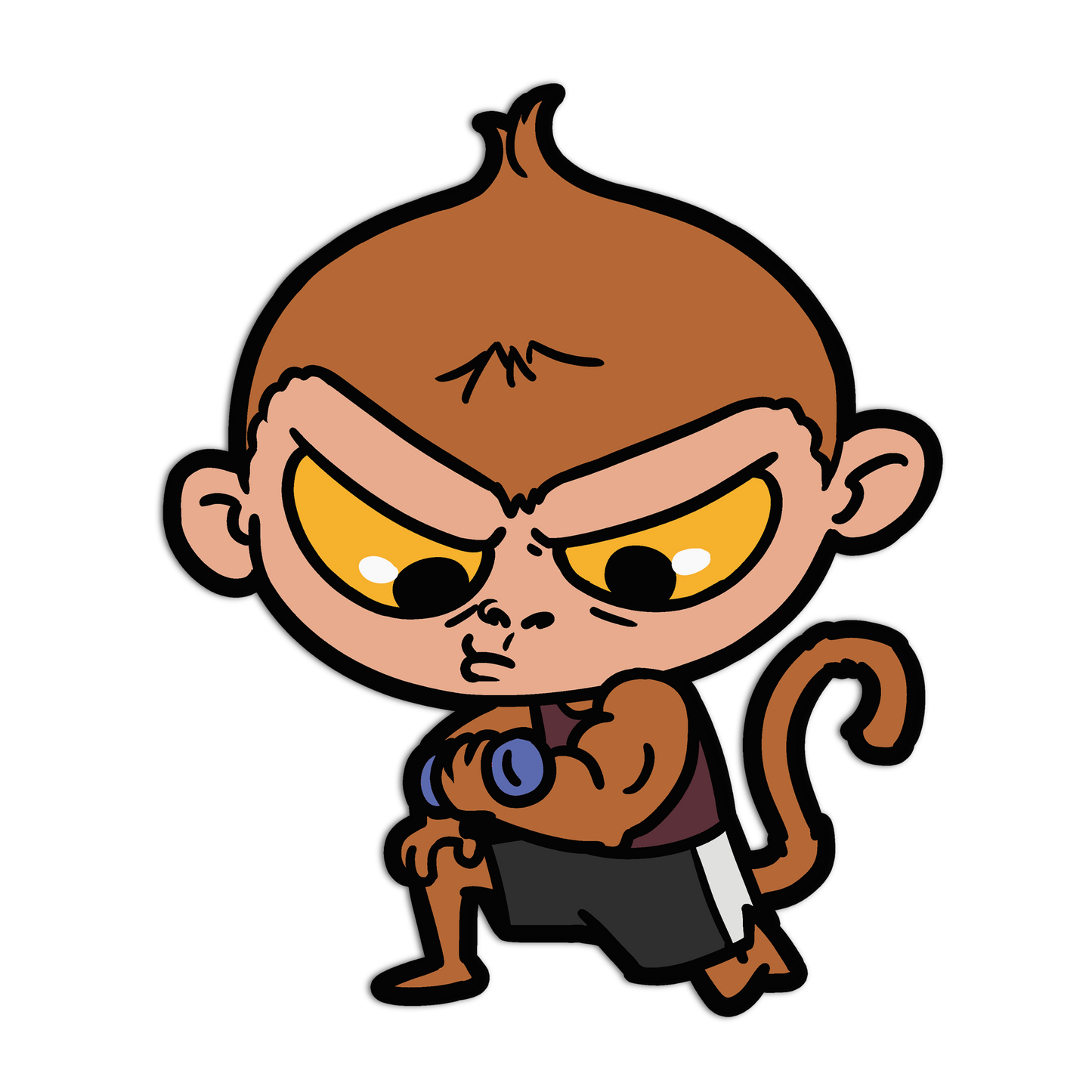 Bicep-Curling Monkey Gym Animal Stickers