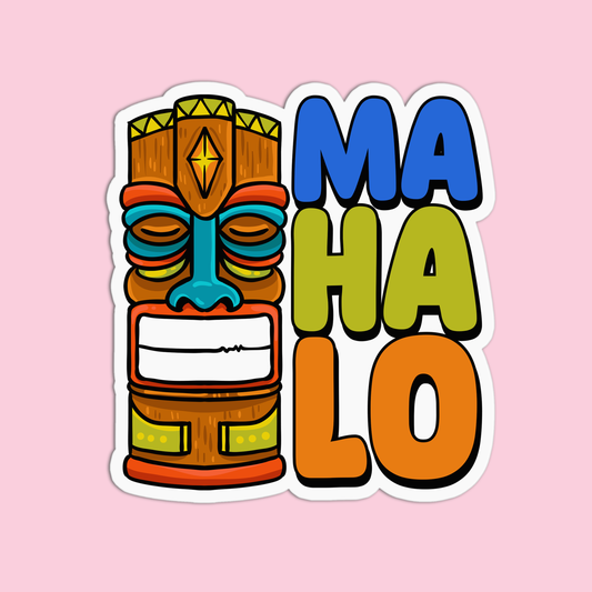 Mahalo Hawaiian Stickers