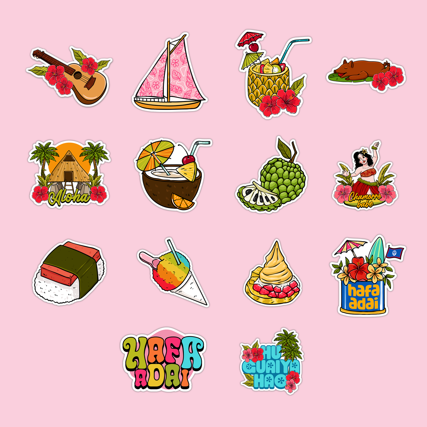 Hawaii Collection Sticker Pack