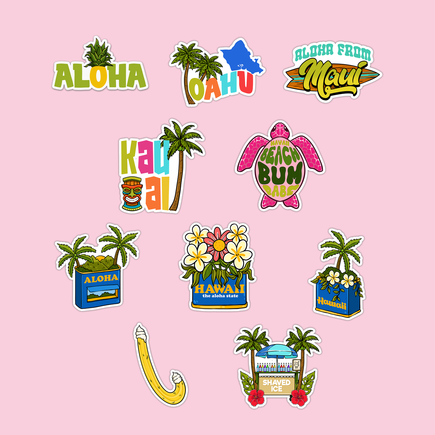 Hawaii Collection Sticker Pack