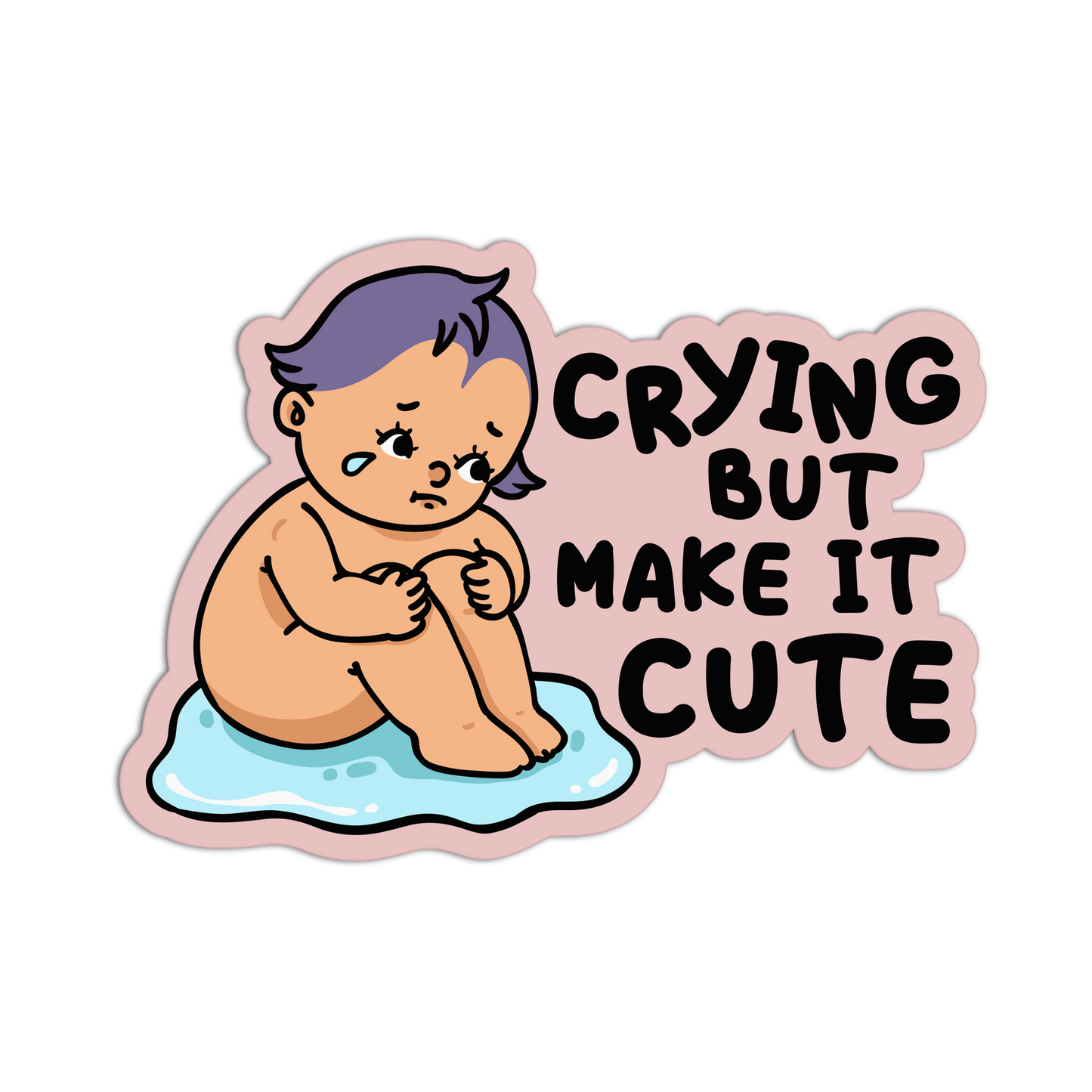 Make Cute Heartbreak Retro Babies Sticker