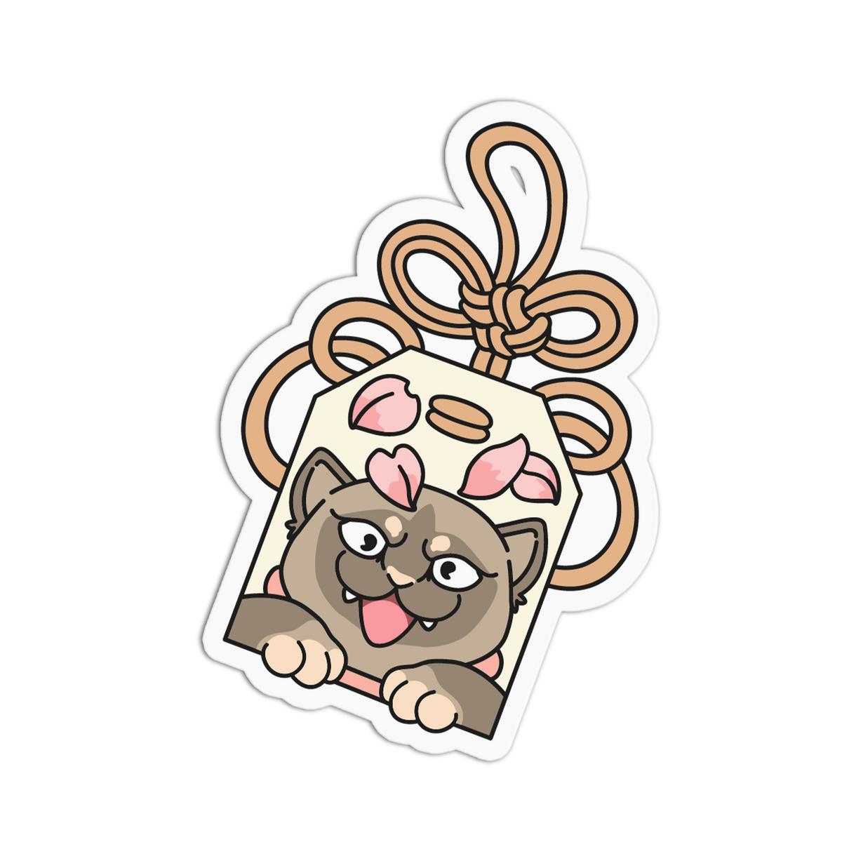 Omamori Charm - Japanese Cat Sticker