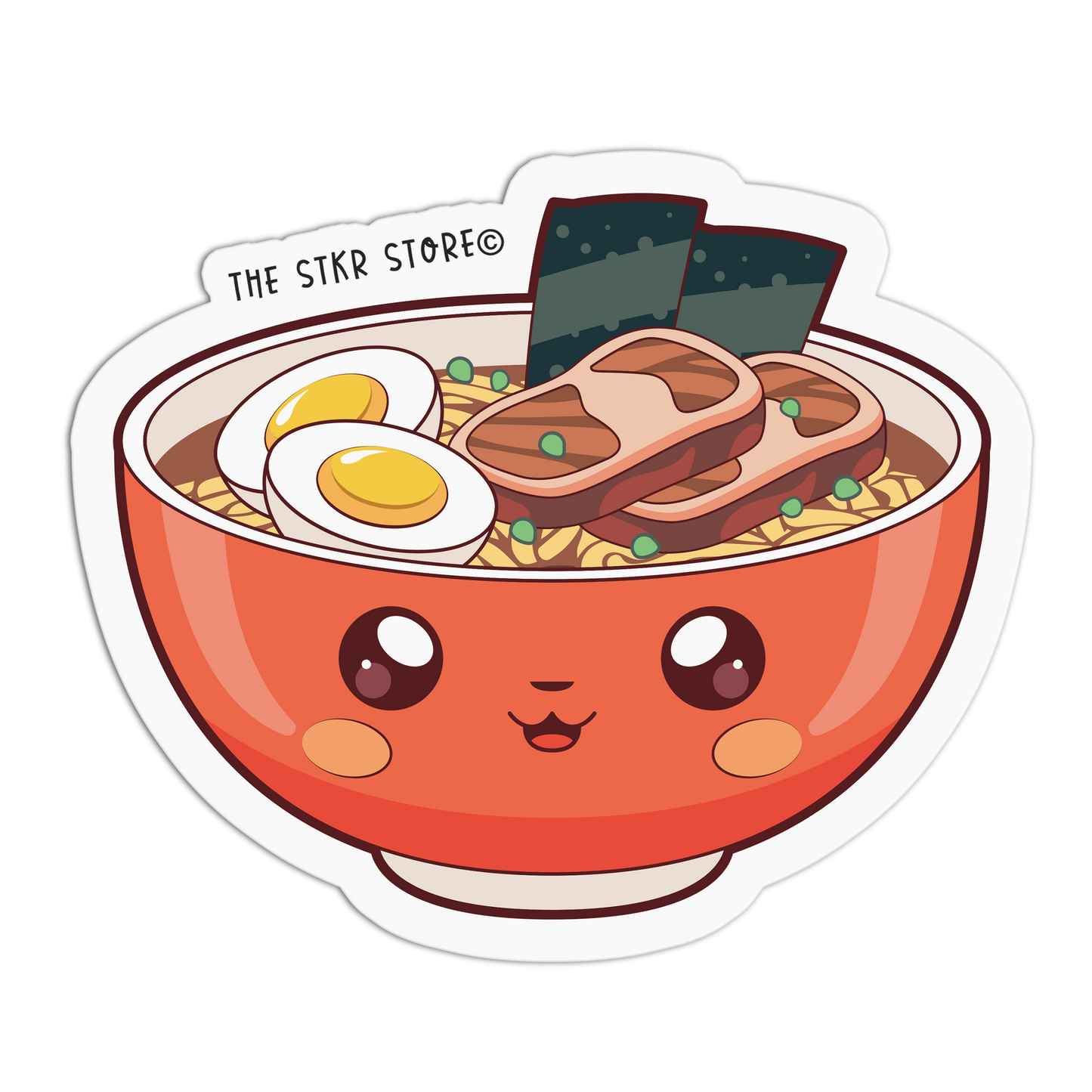 Joyful Ramen Bowl Japanese Food Stickers