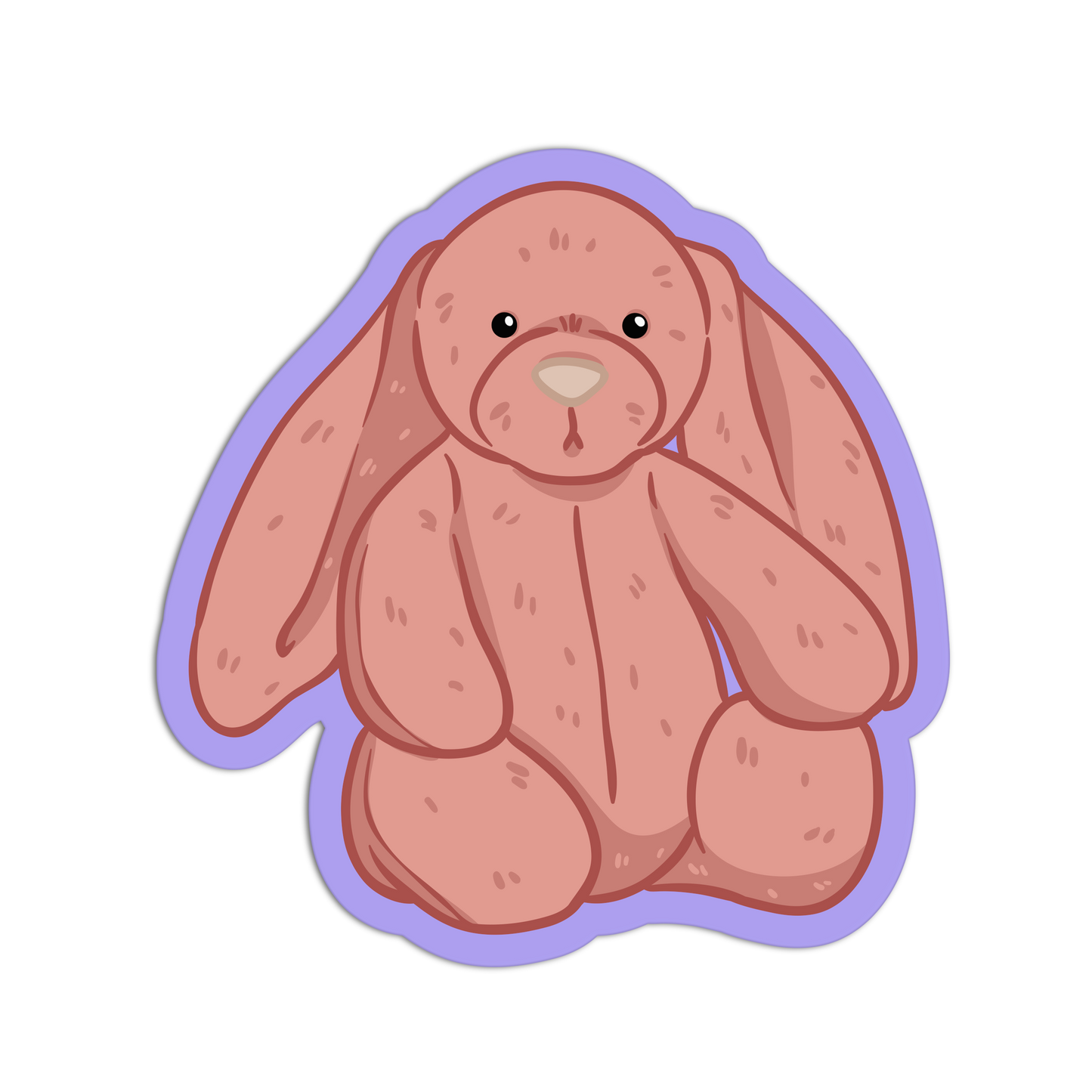 Bashful Pink Bunny Jelly Cat Toys Sticker