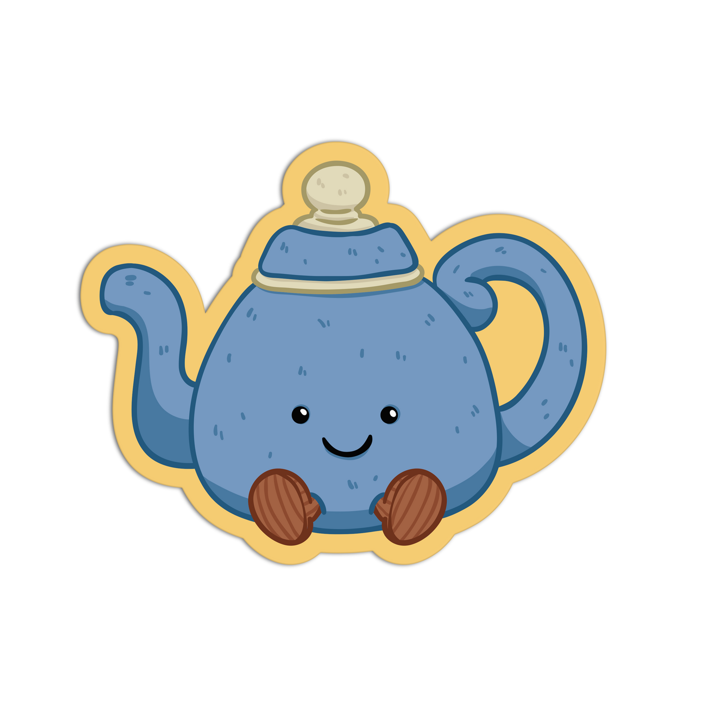 Amuseable Teapot Jelly Cat Toys Sticker