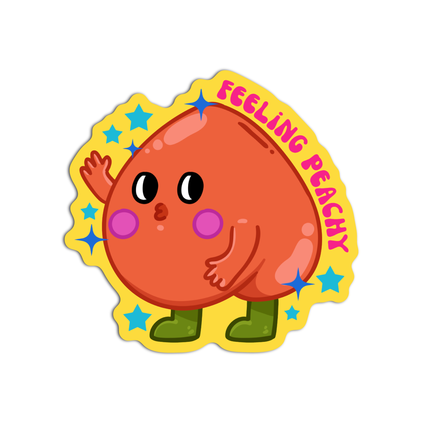 Feeling Peachy Cute Sticker