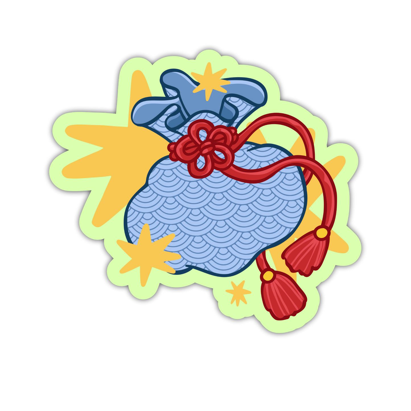 Traditional Fortune Bag Lucky Charm Stickers