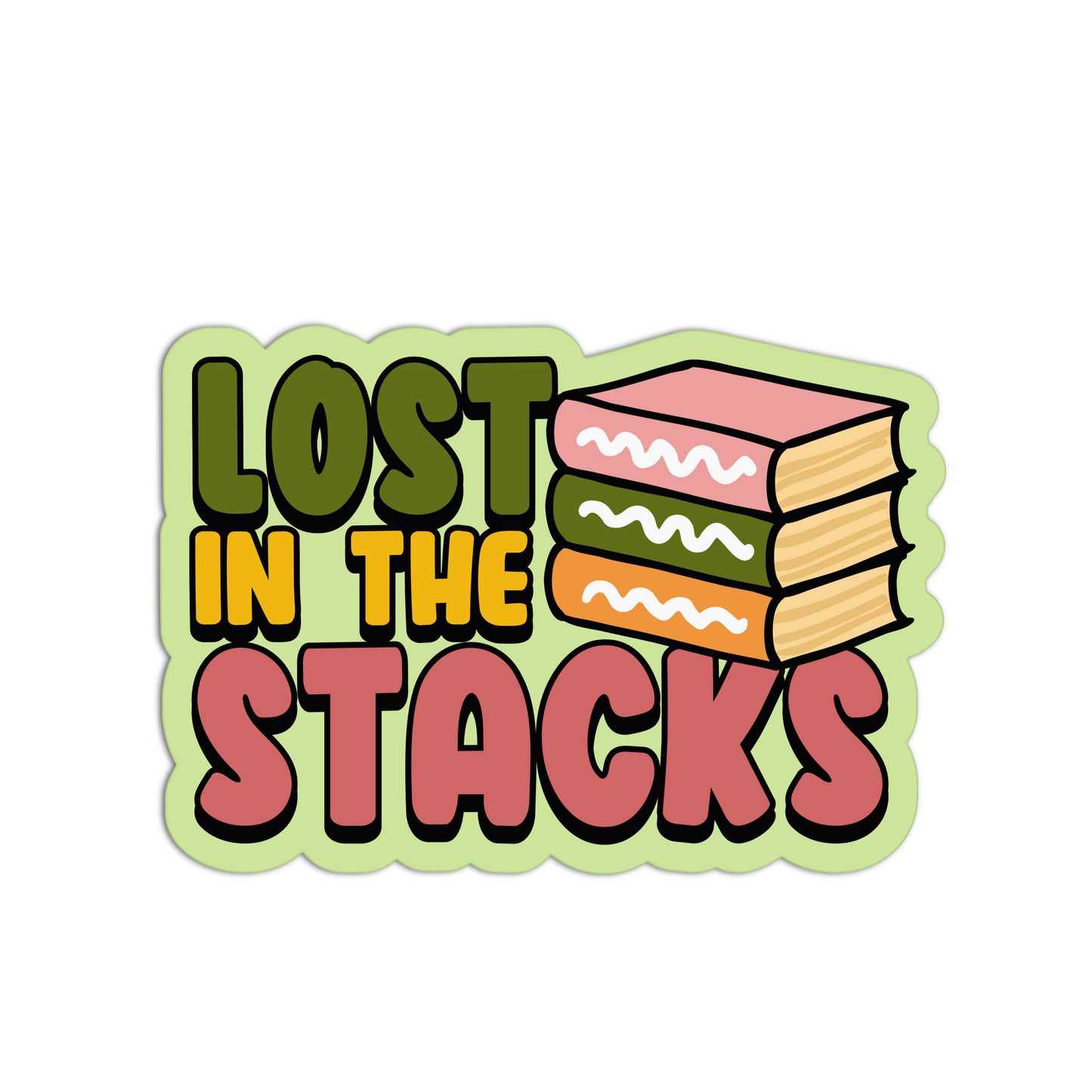 Lost In The Stacks Library Sticker