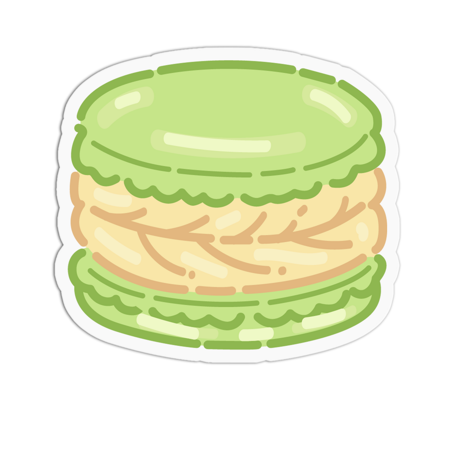 Light Green Vanilla Bean Macaroons Sticker