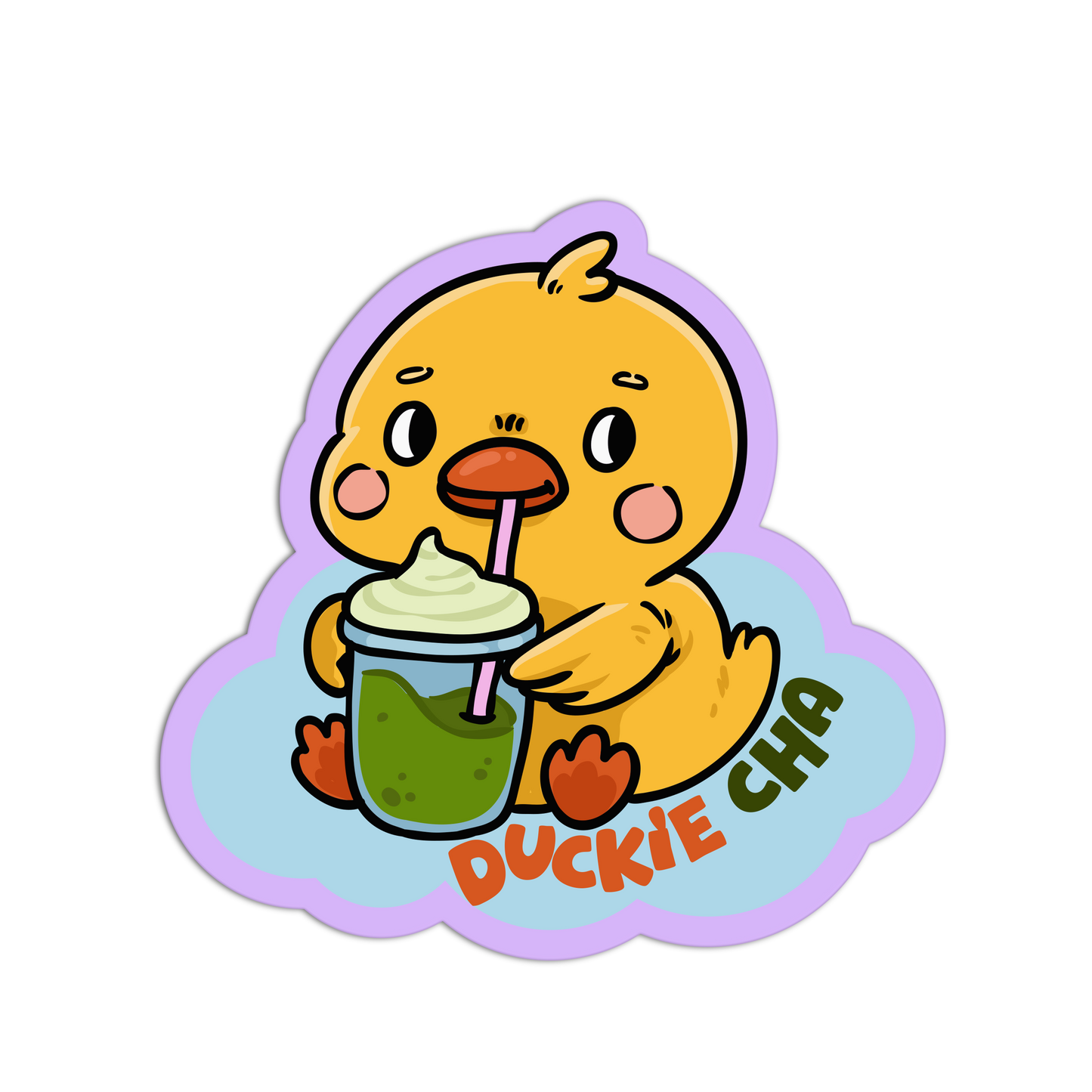 Mallow Duckie Matcha Stickers