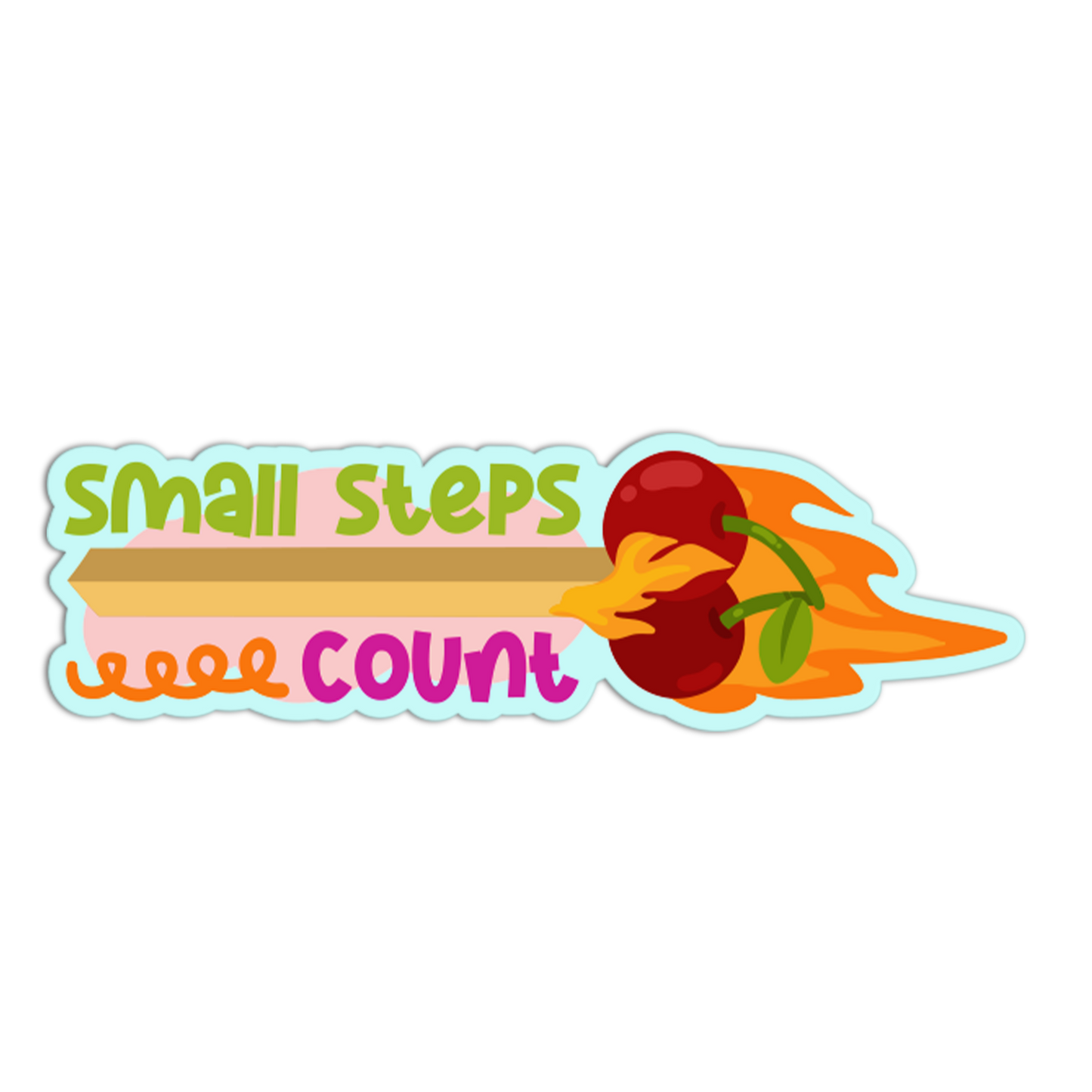 Small Steps Count Match Sticks Stickers
