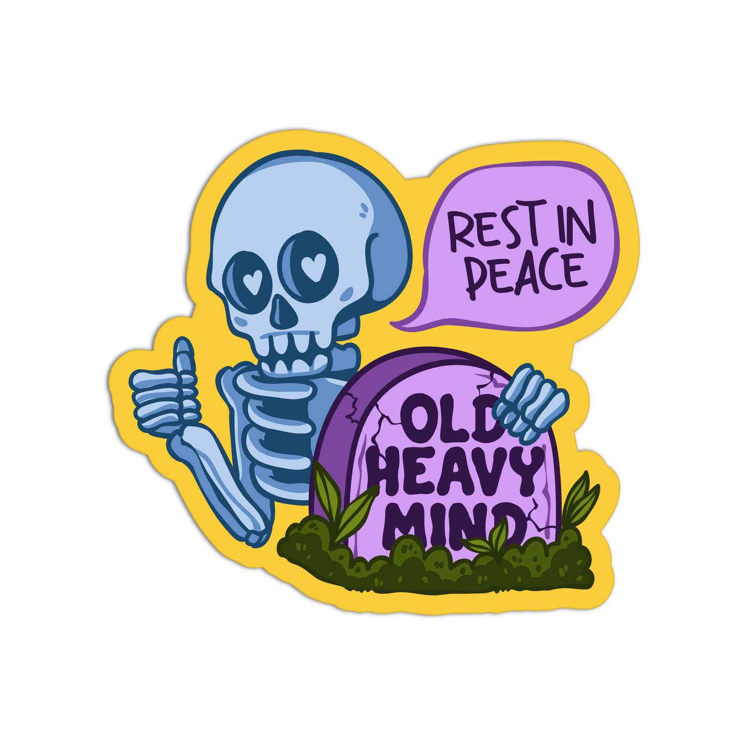 Rest In Peace Mental Health Sticker