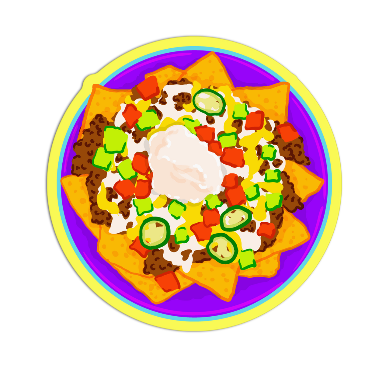 Loaded Nachos - Mexican Drinks & Snacks Sticker