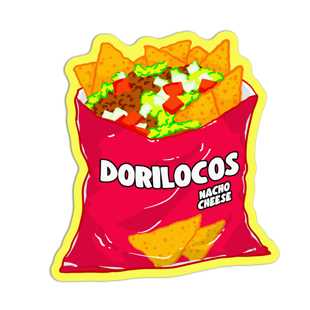 Nacho Dorilocos - Mexican Drinks & Snacks Sticker