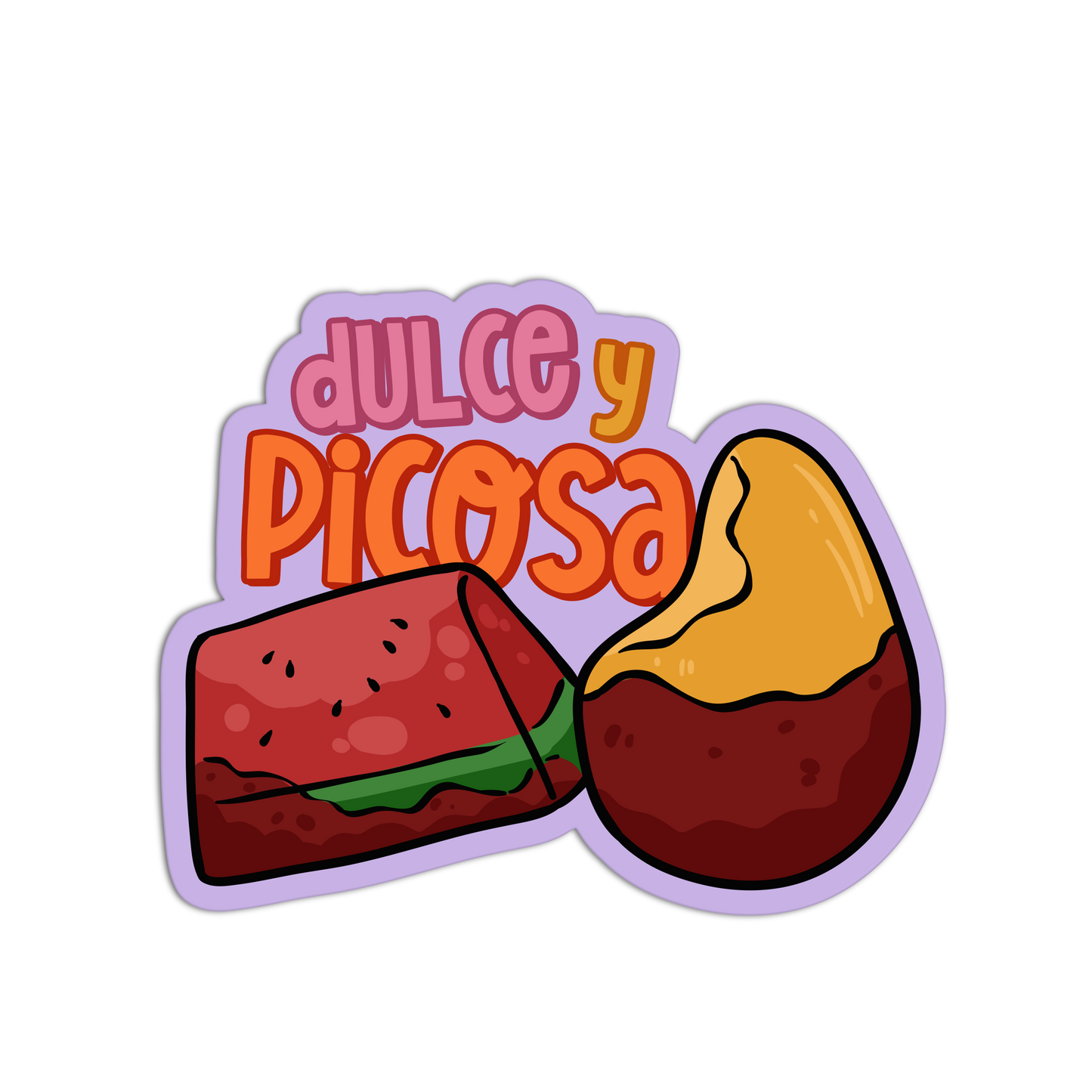 Sweet and Spicy Dulce Y Picosa Mexican Tray Sticker