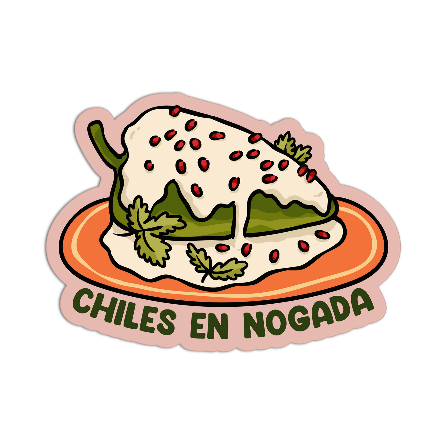 Chiles en Nogada Mexican Tray Sticker