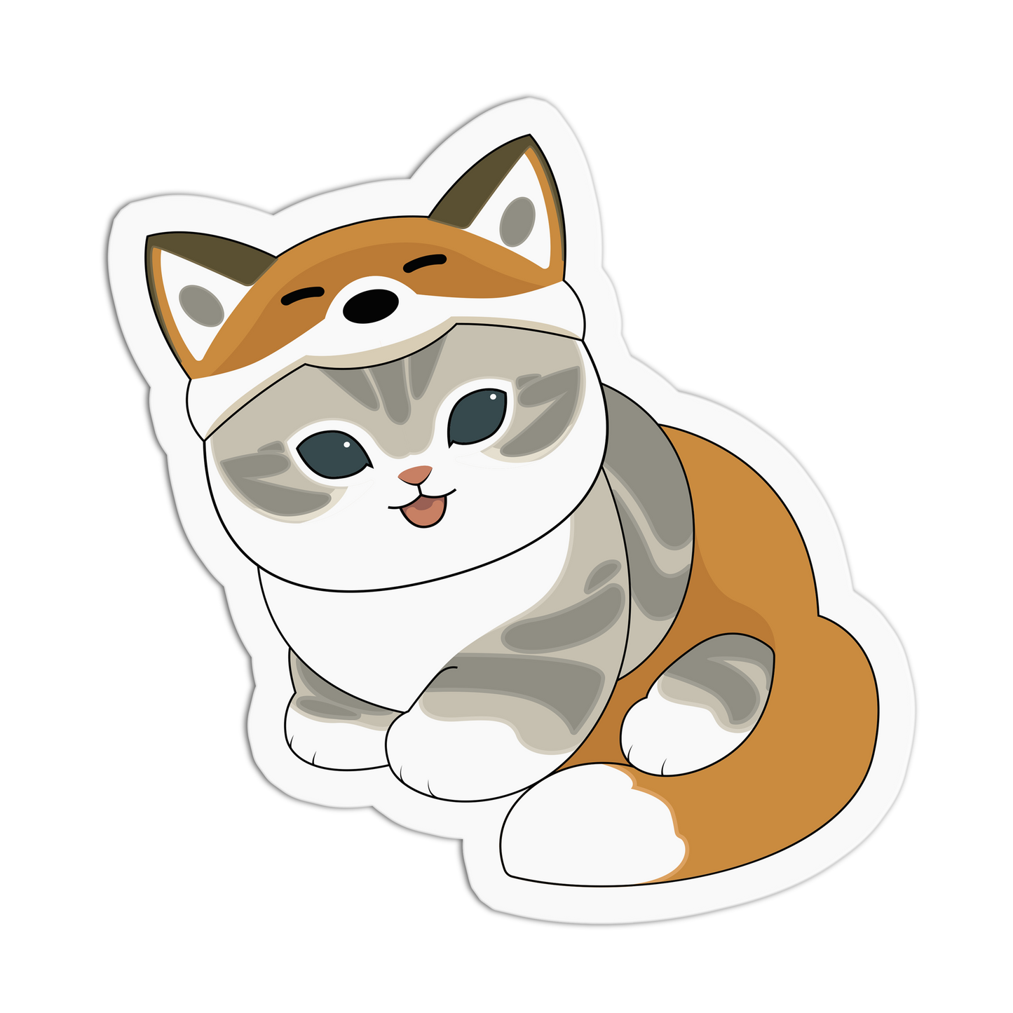 Furry Incognito Whimsical Kitty Sticker
