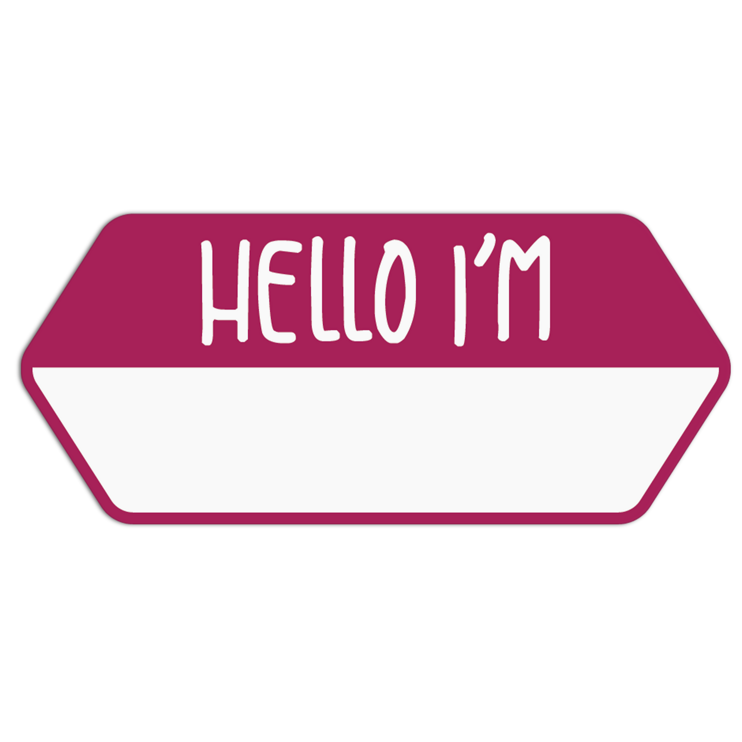Magenta Modernist Name Tag Stickers