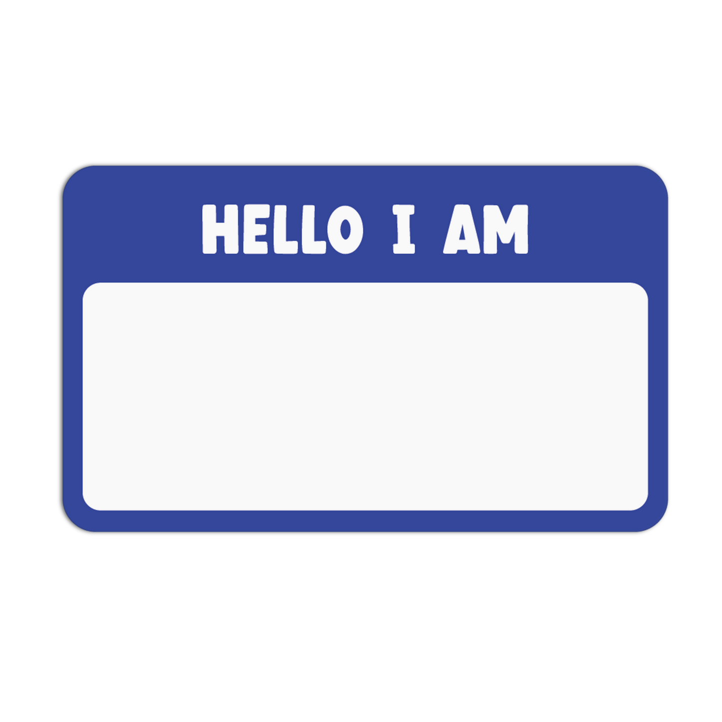 Royal Blue Reliable Name Tag Stickers