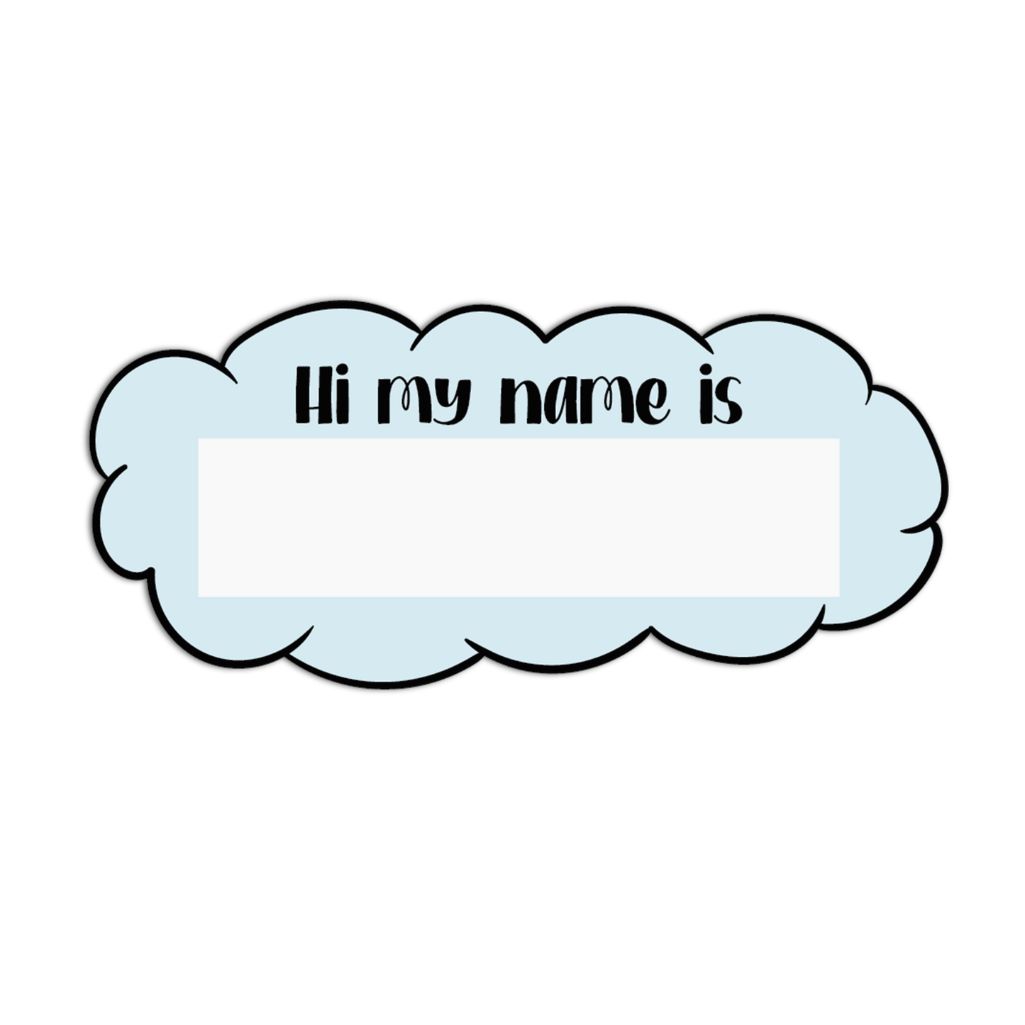 Dreamy Cumulus Name Tag Stickers