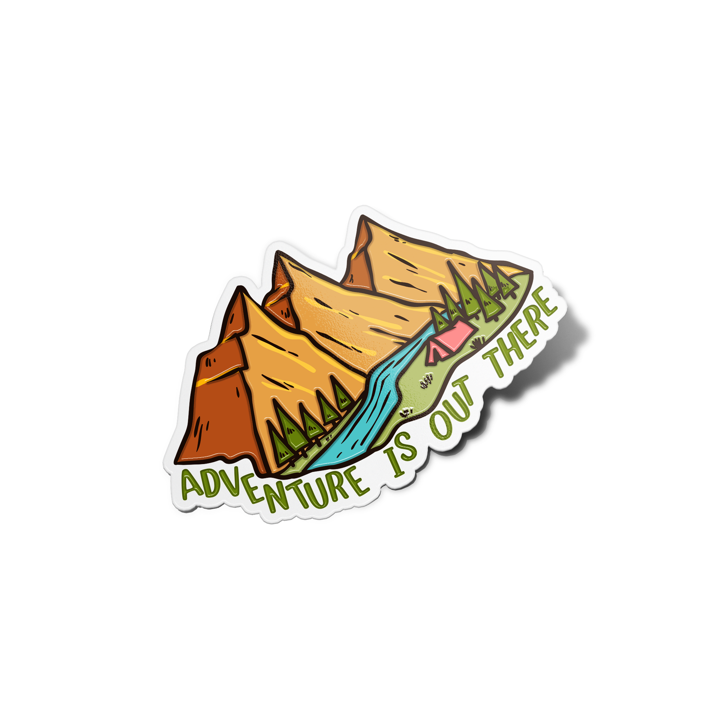 Adventure is out there Nature Sticker