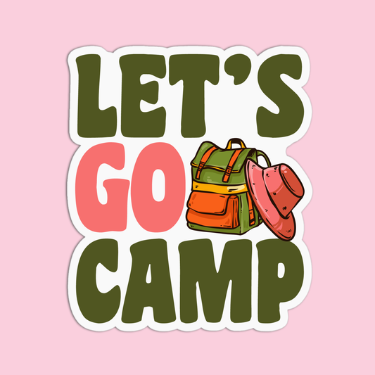 Let's go camp Arizona Sticker