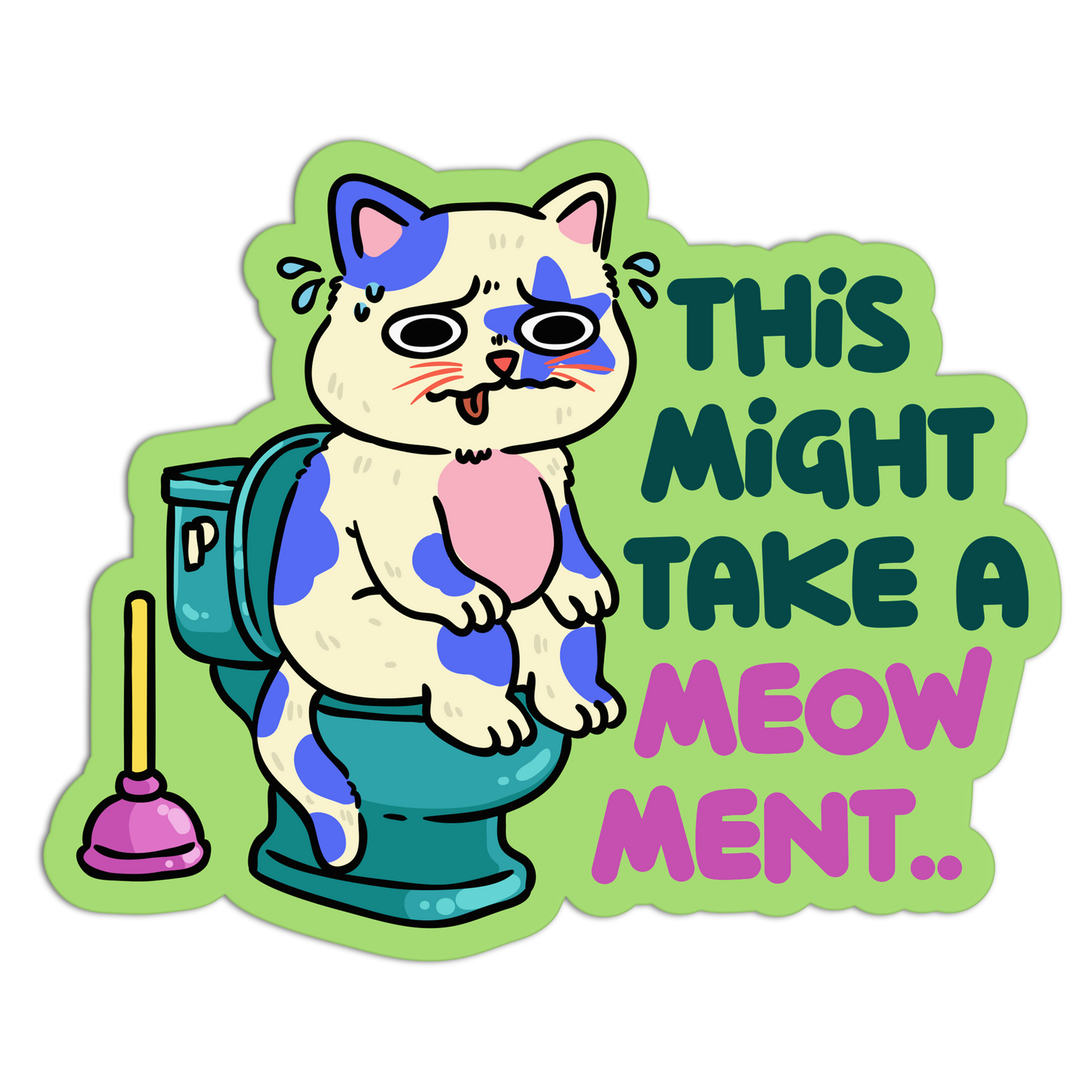 Occupied with Anxiety New Cats Stickers