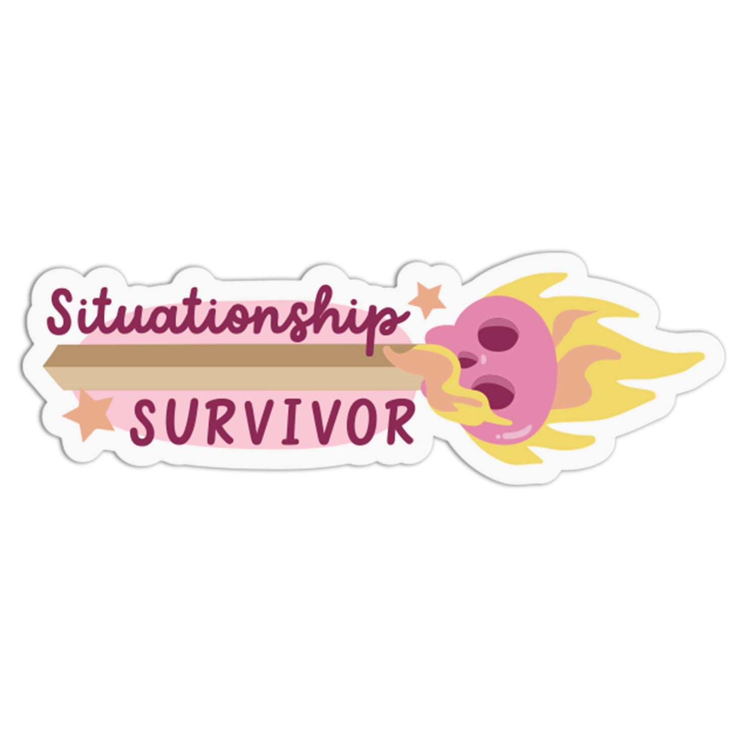 "Situationship Survivor" Skull Matchstick Sticker