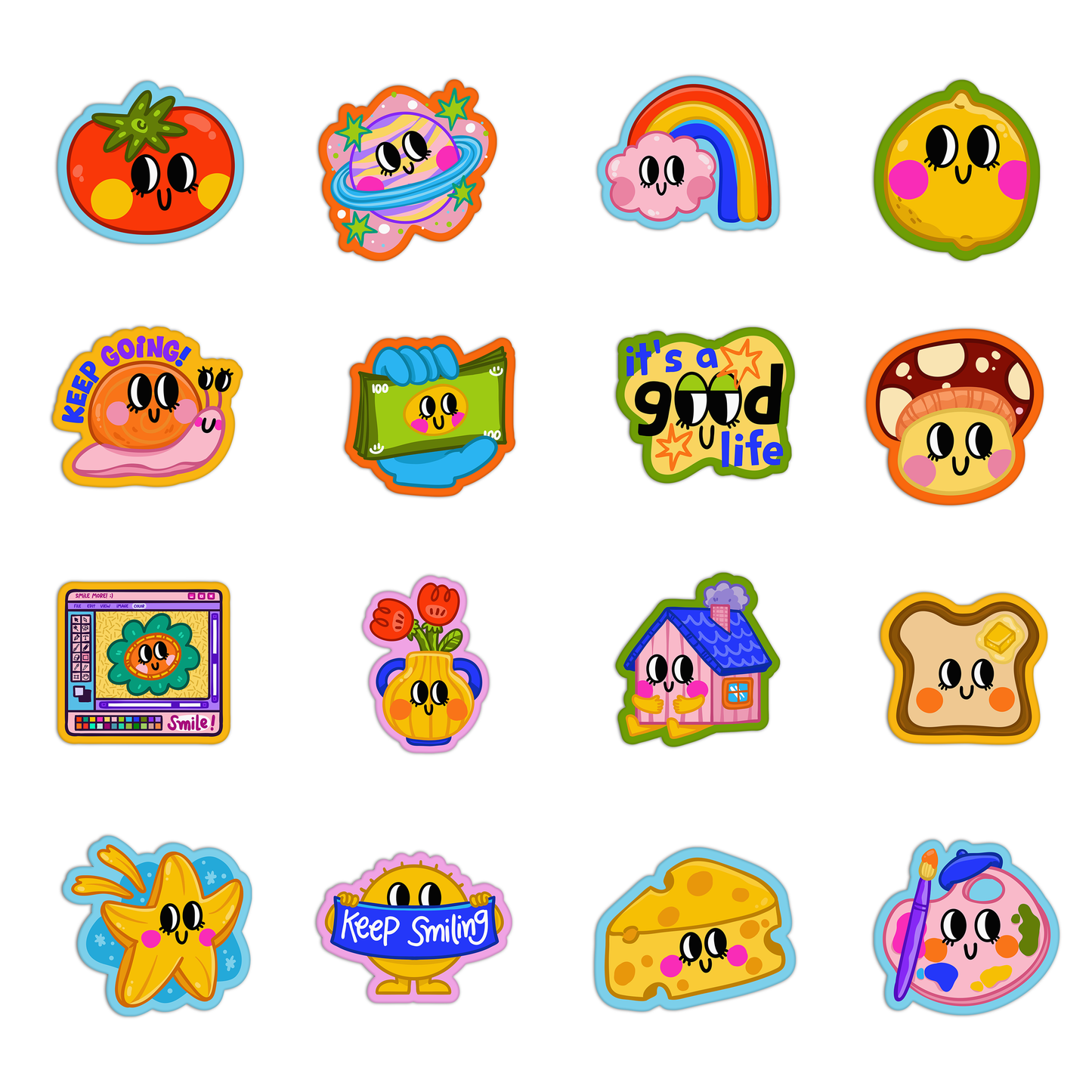 New Smileys Sticker Sheet