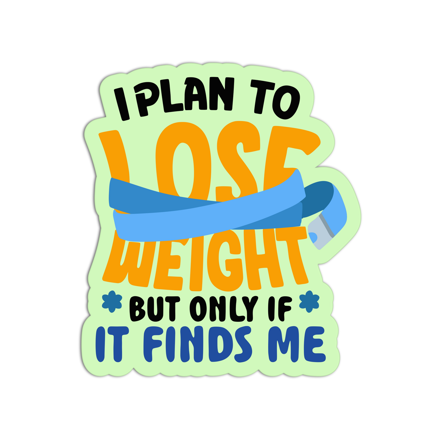I Plan To Lose Weight New Resolution Stickers