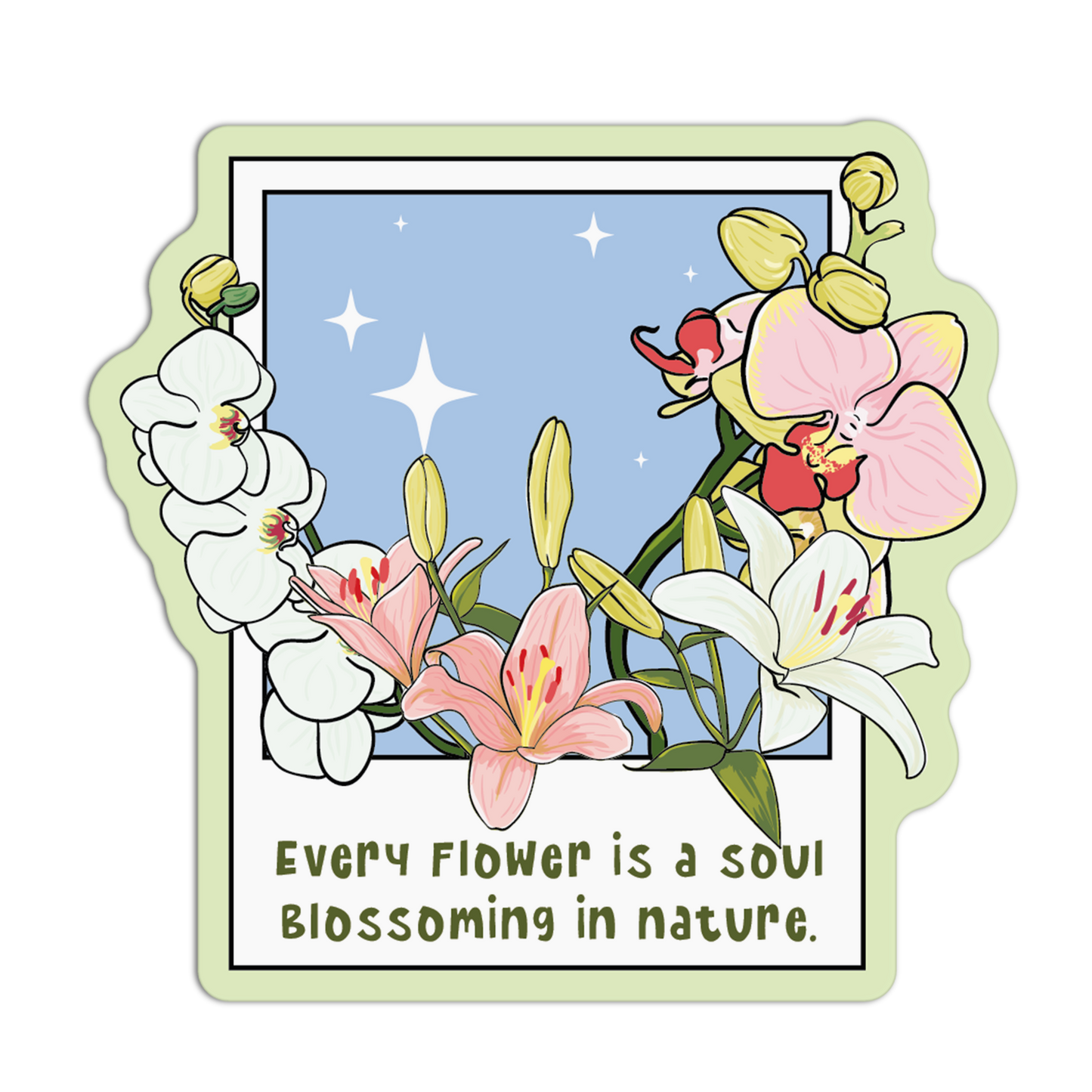 Soul-Bloom Shutter Orchids Stickers