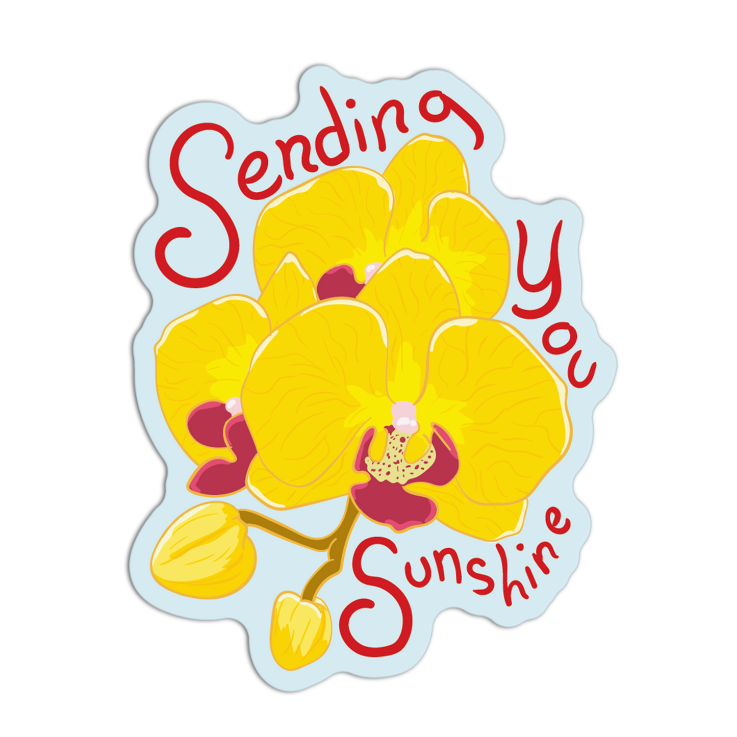 Solar Petal Orchids Stickers