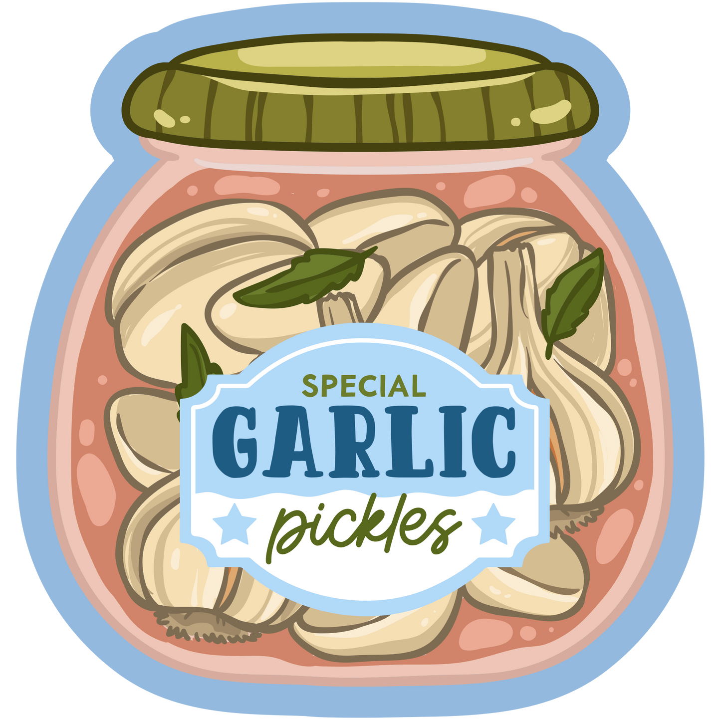 Special Garlic Pickle Jars Stickers
