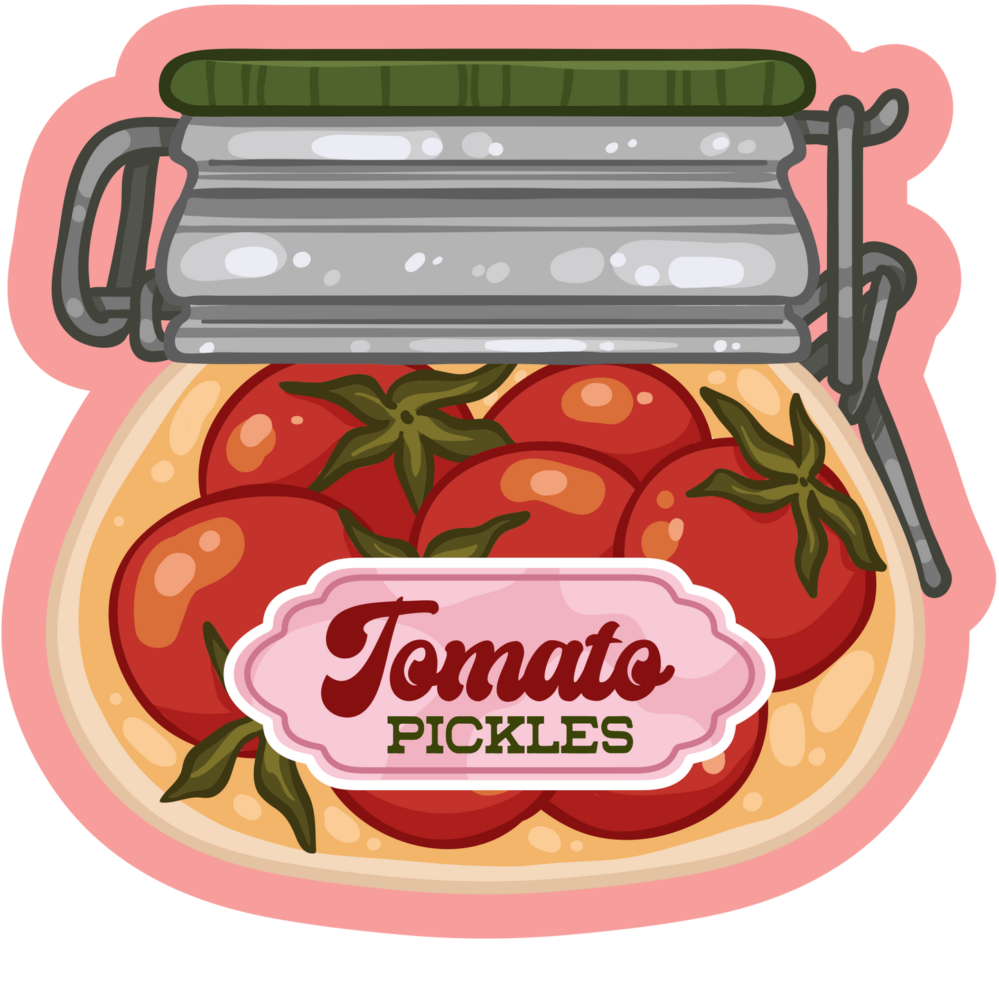 Tomato Pickle Jars Stickers