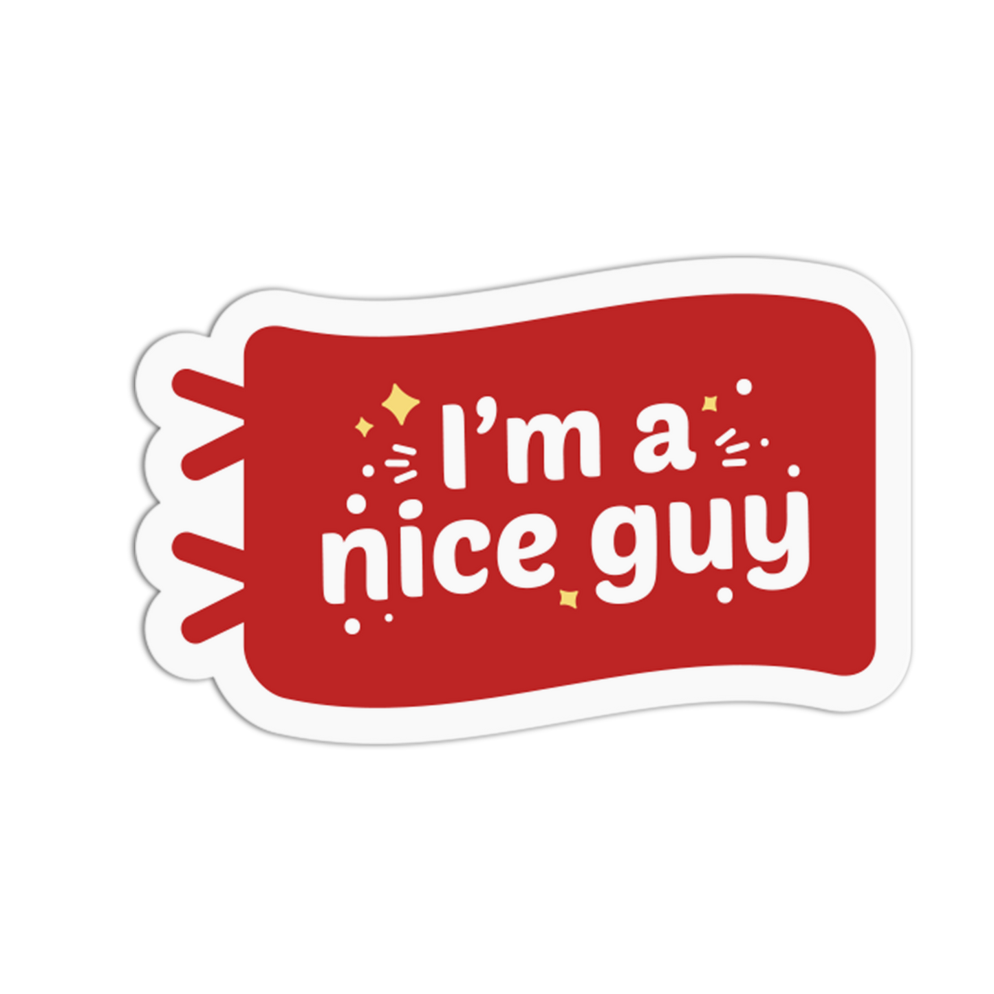 I'm A Nice Guy - Red Flag Sticker