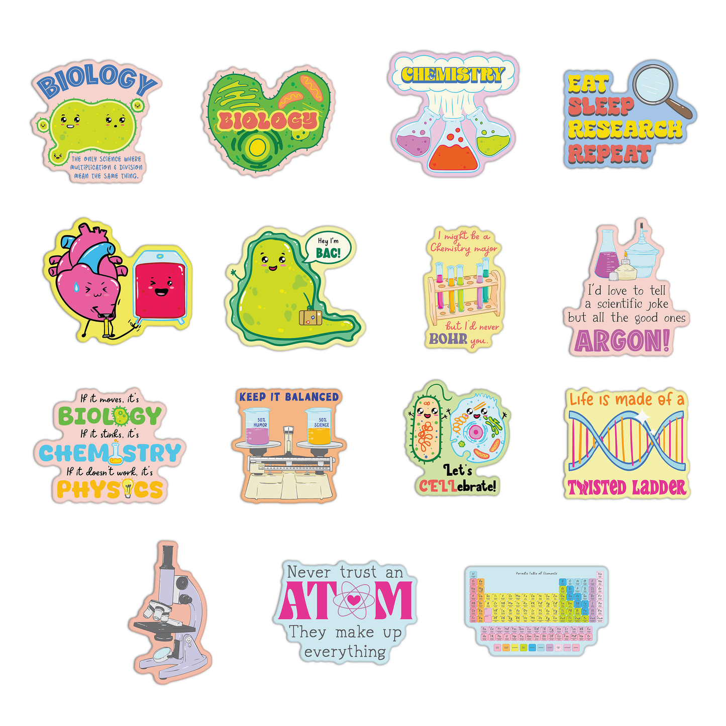 New Science Sticker Sheet