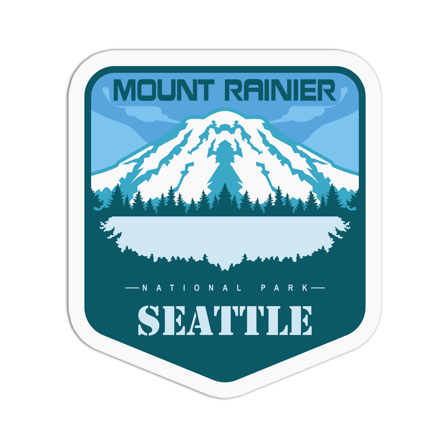 Mount Rainier Travel Series_Seattle Sticker