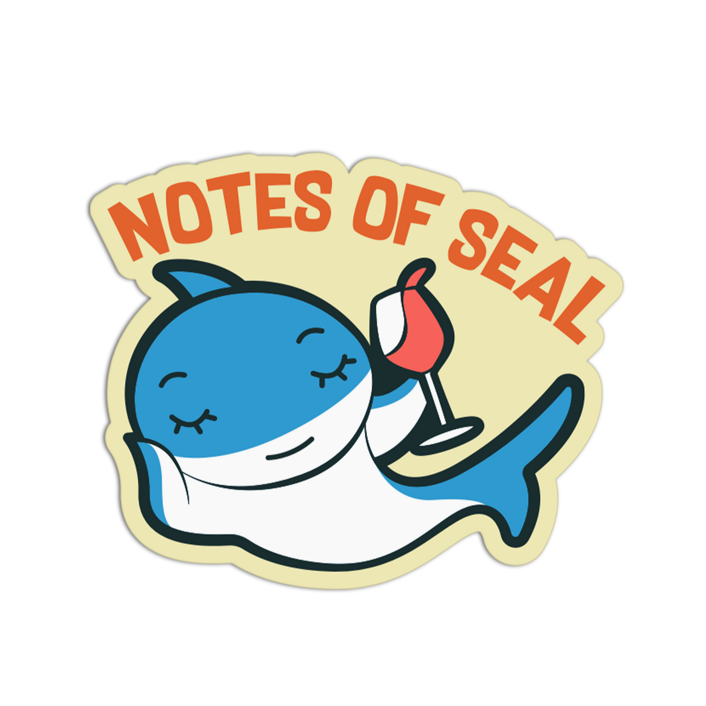 Notes of Seal Shark Sticker