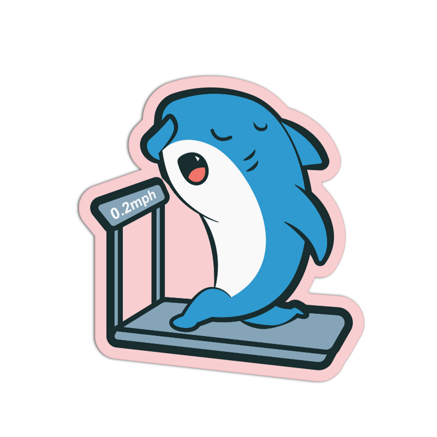Gym Struggle Shark Sticker
