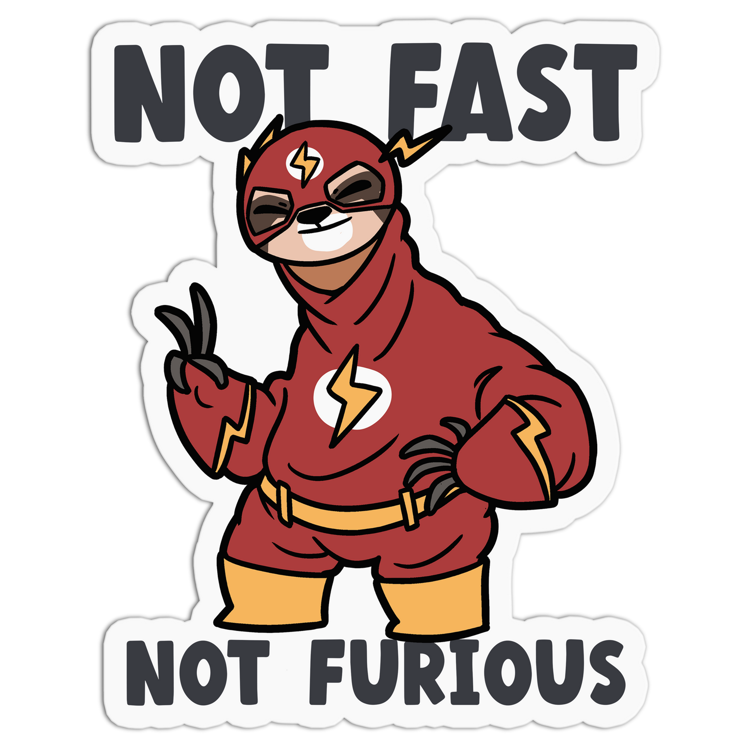 Dressed as The Flash Sloth Sticker