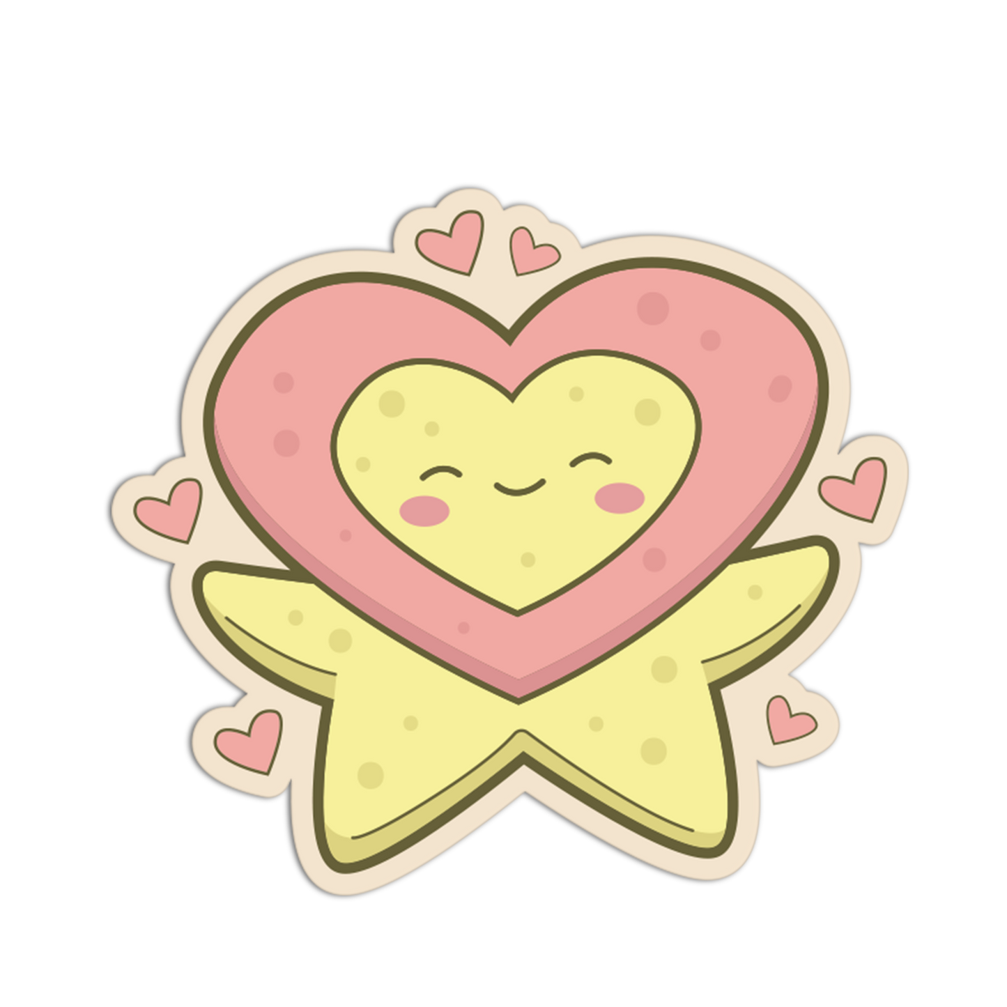 Heart Hug Star Stickers