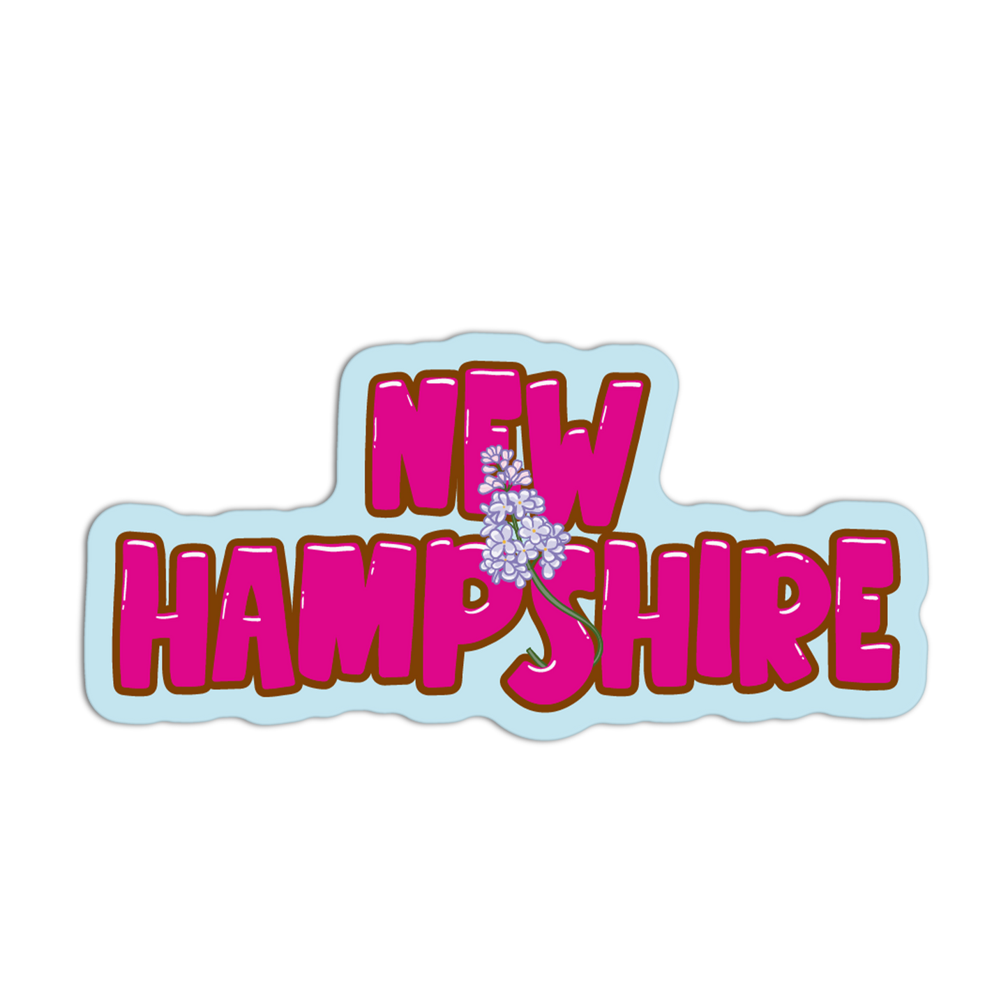 New Hampshire Purple Lilac - State Flower Sticker