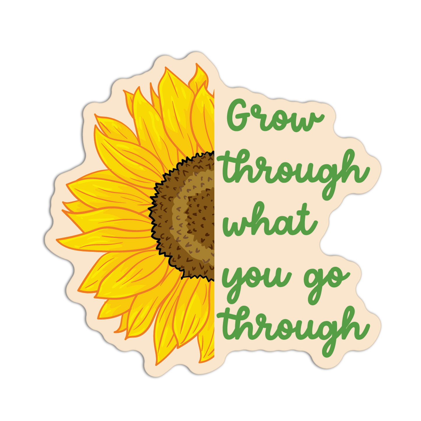 Grow Through It Sunflower Stickers