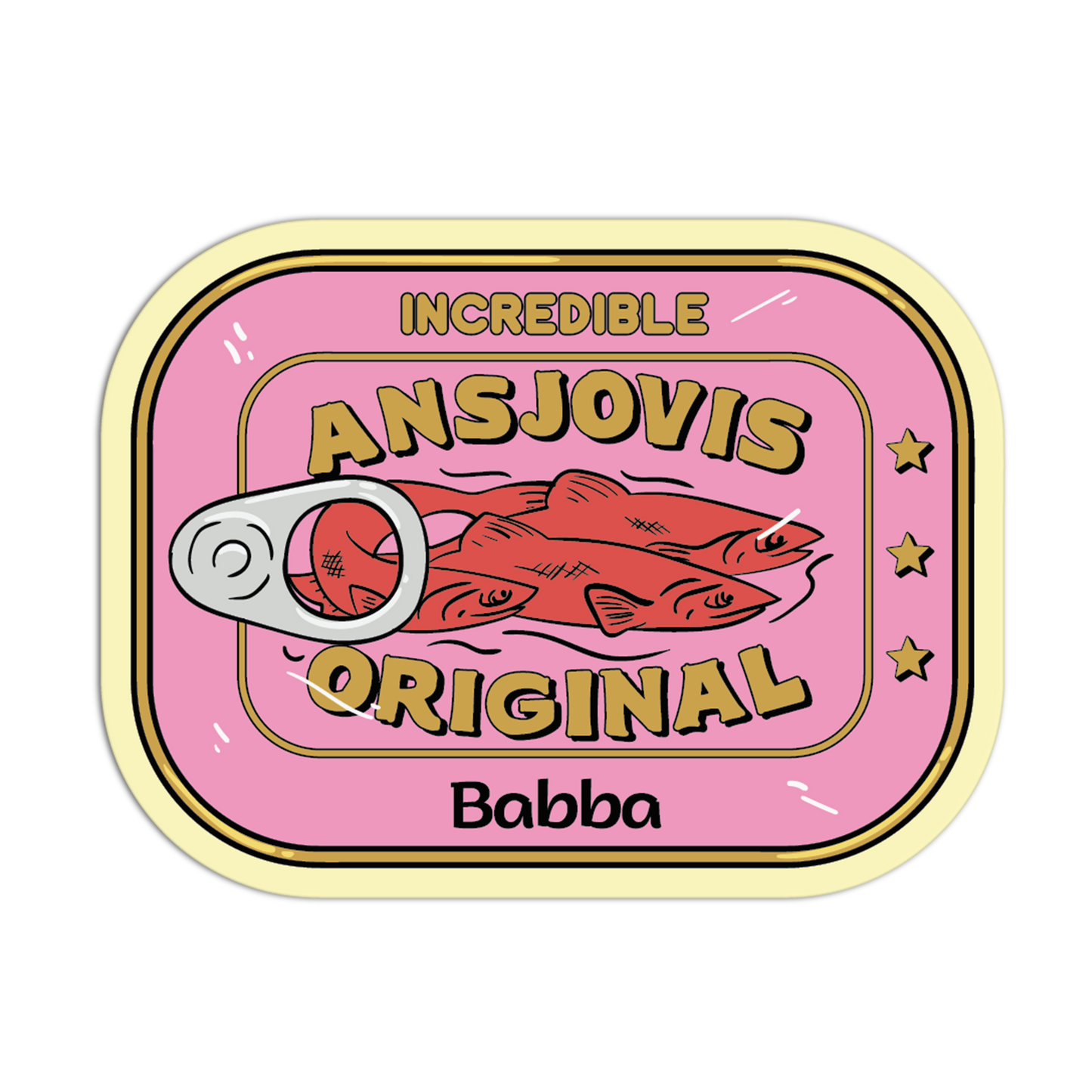 Babba’s Ansjovis Supermarket Stickers