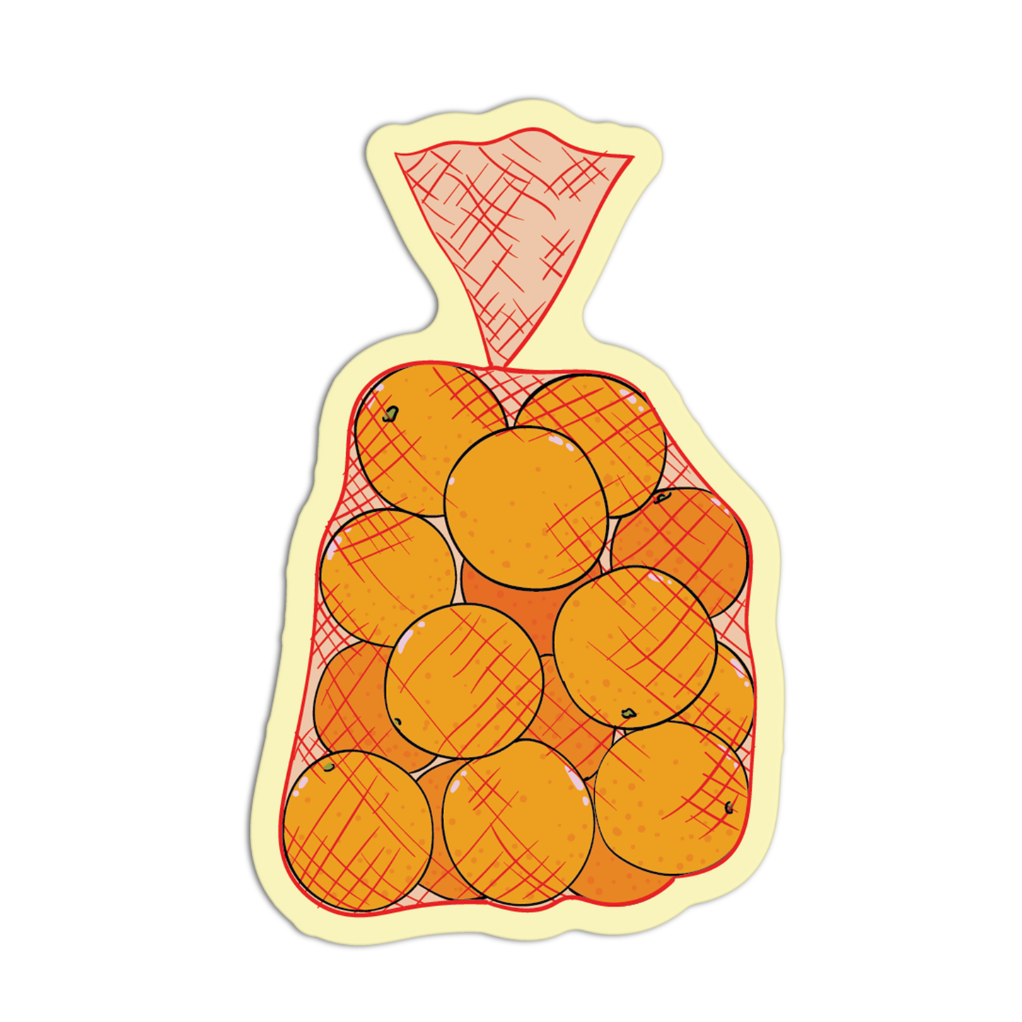 Bag of Oranges Supermarket Stickers